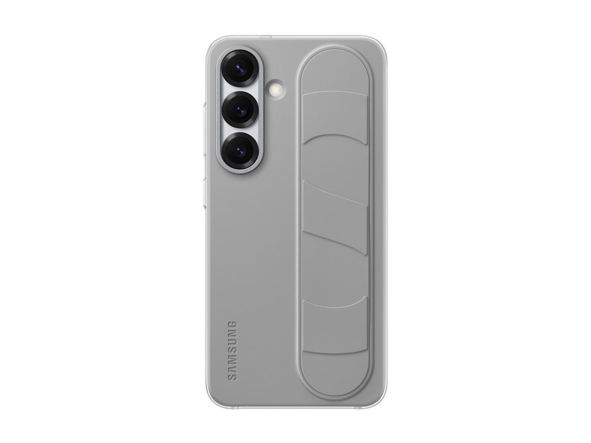 Samsung EF-GS931 silikone mobilcover til Galaxy S25 med håndgreb og standerfunktion - grå