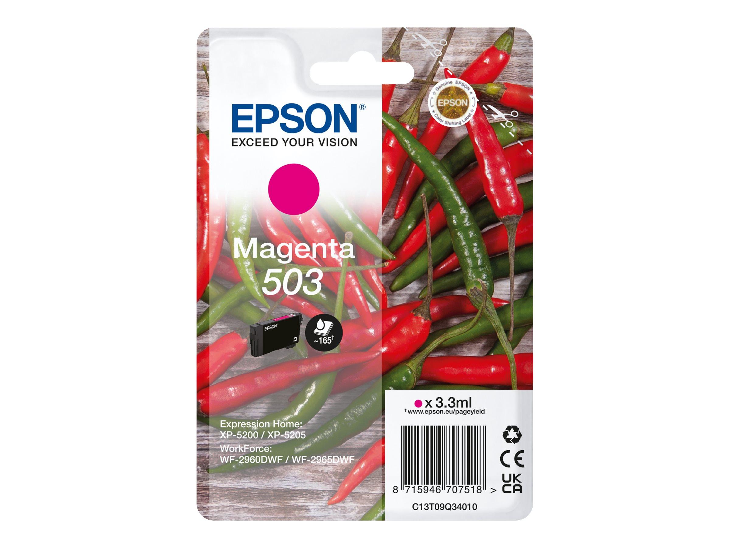 Epson 503 Magenta original blækpatron 3,3 ml - C13T09Q34010