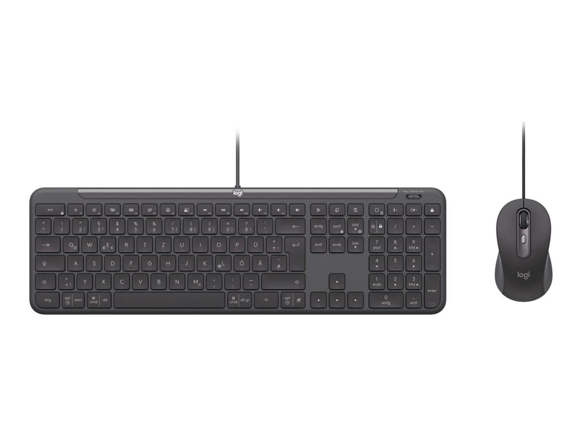 Tastatur og mus sæt Logitech Signature Slim Wired Combo MK620 for Business - Nordisk, sort