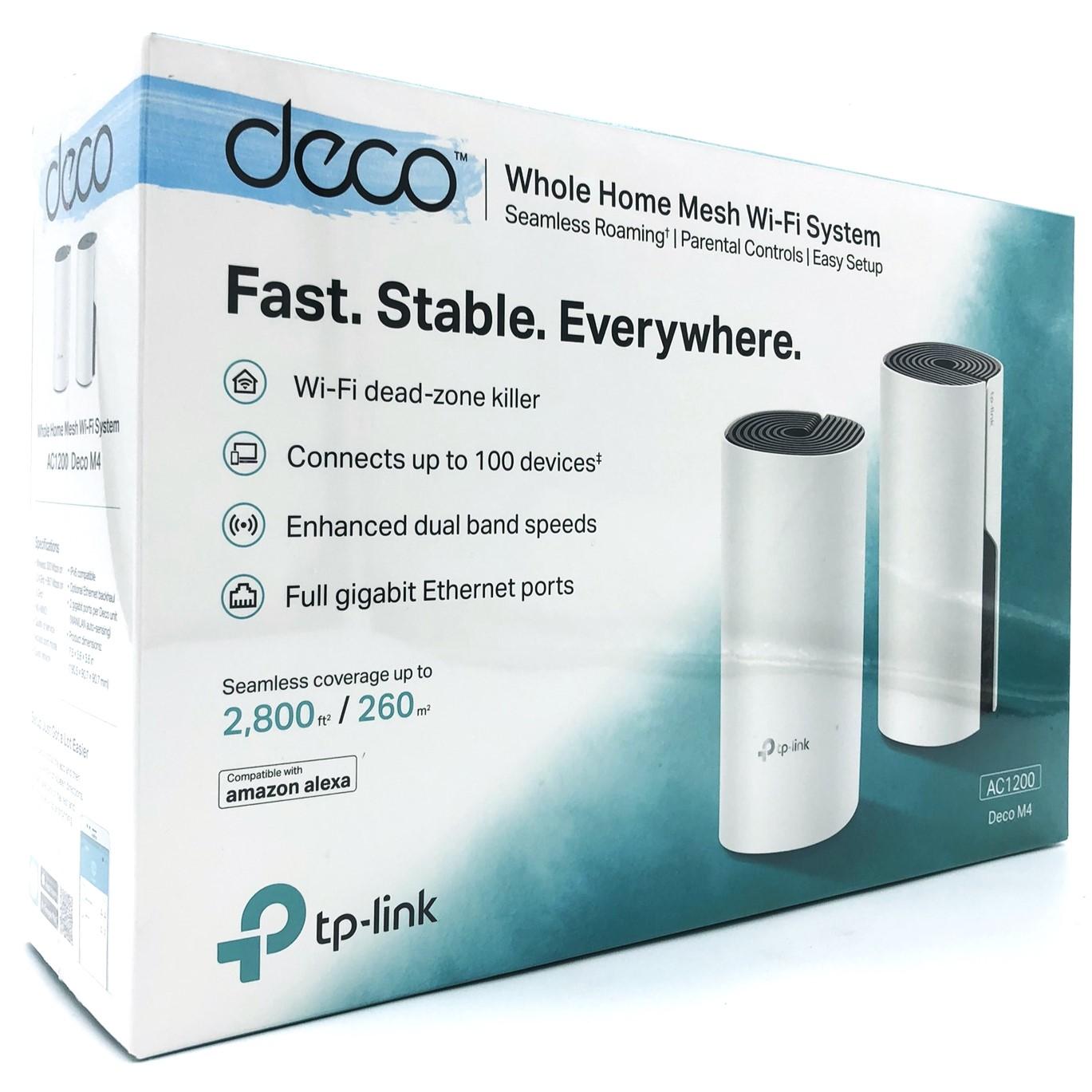 TP-Link Deco M4 (2-pack) AC1200 Whole Home Mesh Wi-Fi System - Mesh router Wi-Fi 5