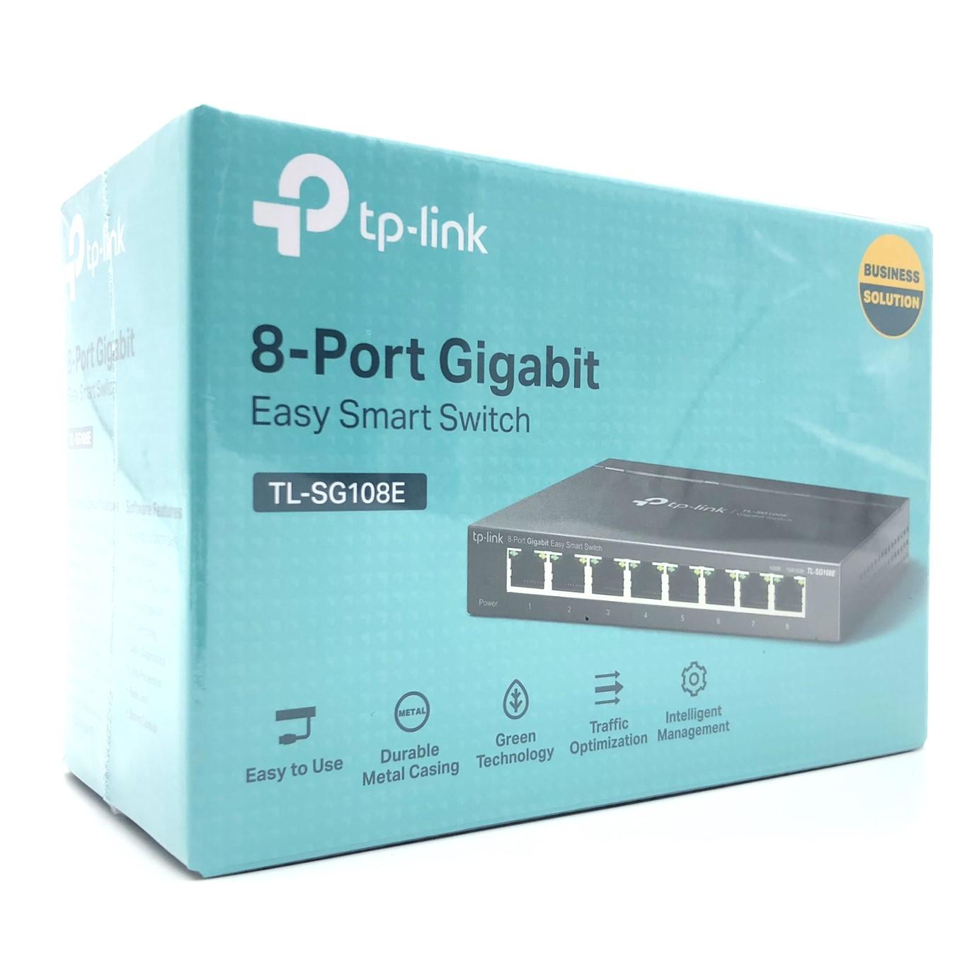 TP-LINK JetStream TL-SG108E Easy Smart Switch - Switch - Unmanaged - 8 x 10/100/1000 - desktop v1.0