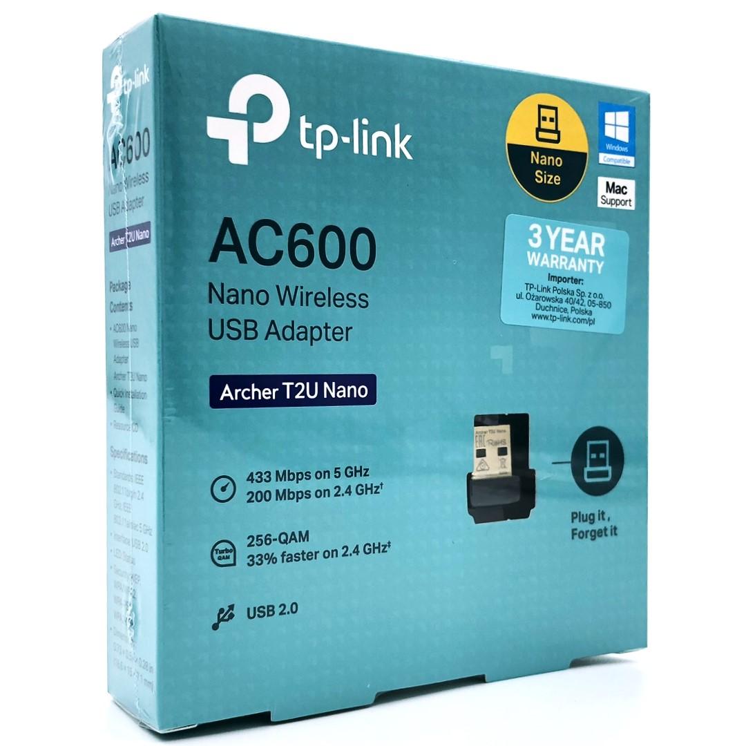 TP-Link Archer T2U Nano AC600 trådløs USB-netværksadapter med Wi-Fi 5