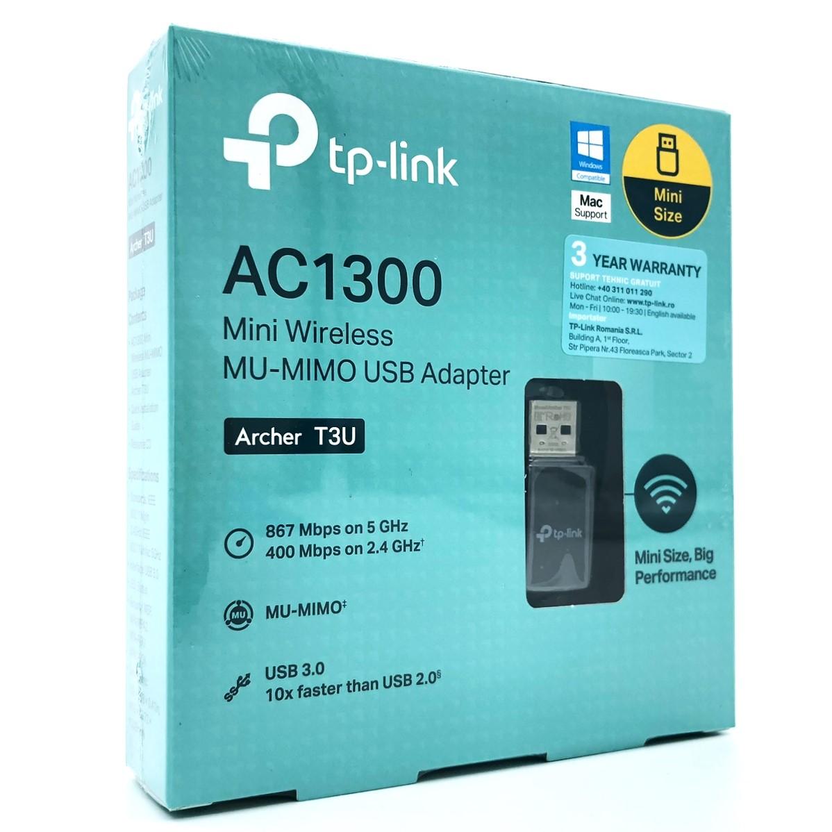 TP-Link Archer T3U AC1300 trådløs dual-band netværksadapter USB 3.0 med Wi-Fi 5