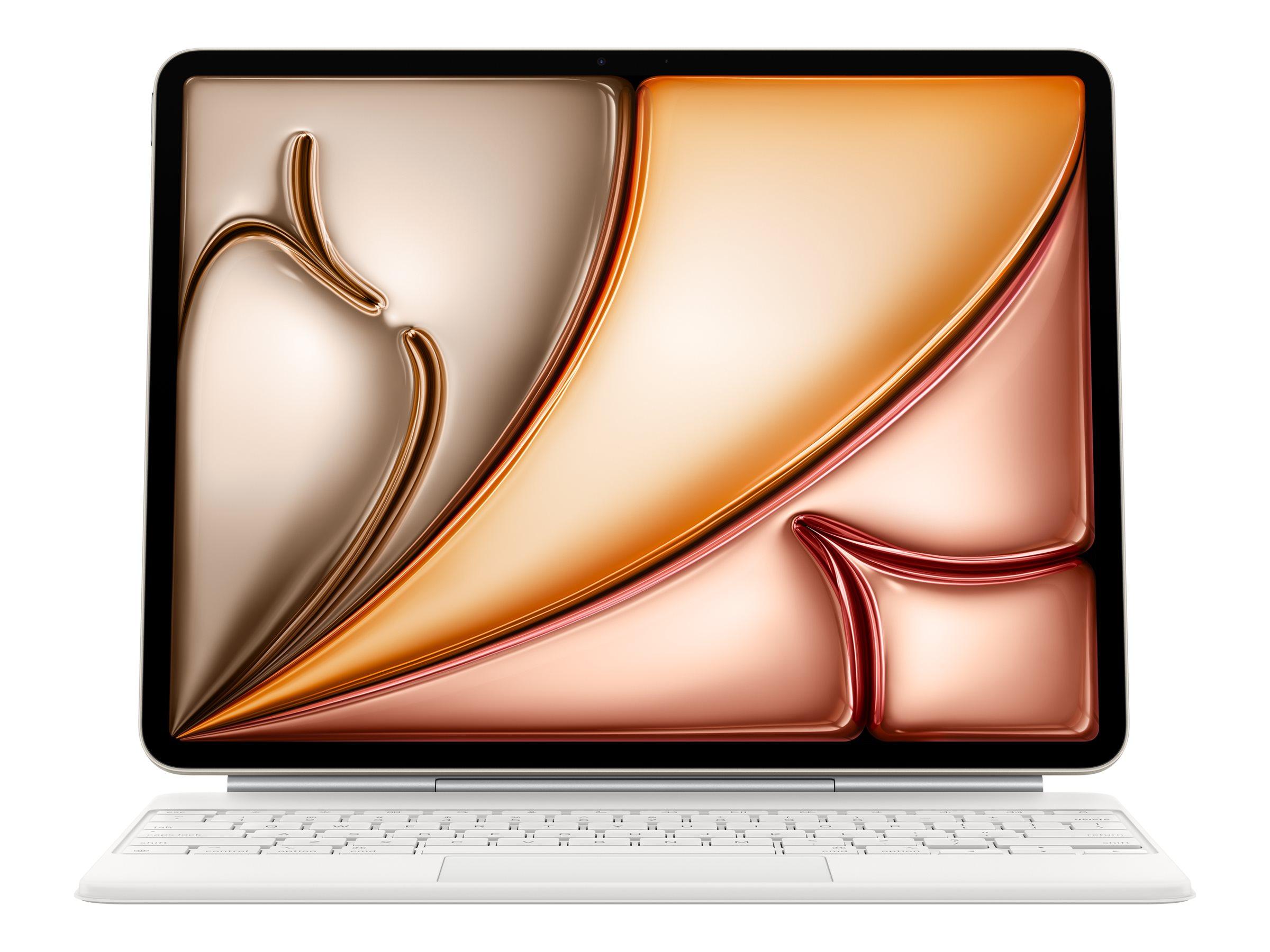 Apple Magic Keyboard - Tastatur og folio-kasse - med trackpad - Apple Smart connector - QWERTY - dansk - hvid - for 13-inch iPad Air (M2, M3)