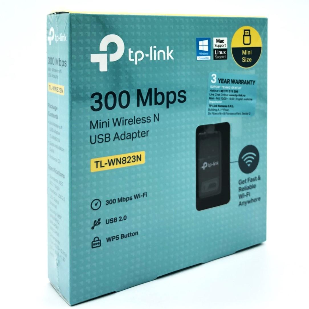 TP-Link TL-WN823N, Trådløs, USB, WLAN, Wi-Fi 4 (802.11n), 300 Mbit/s, Sort