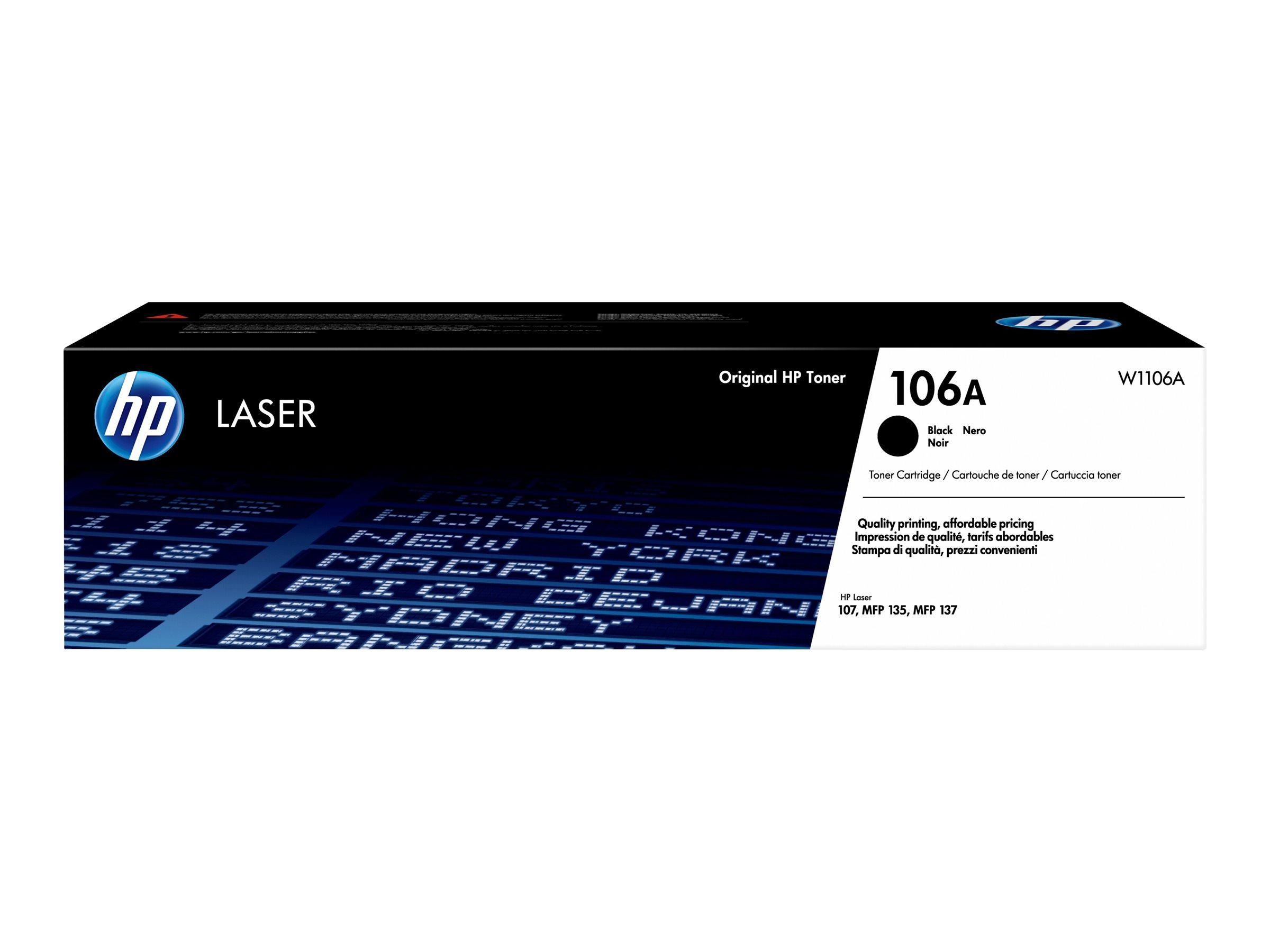 Toner til laserprinter HP 106A sort - 1.000 sider