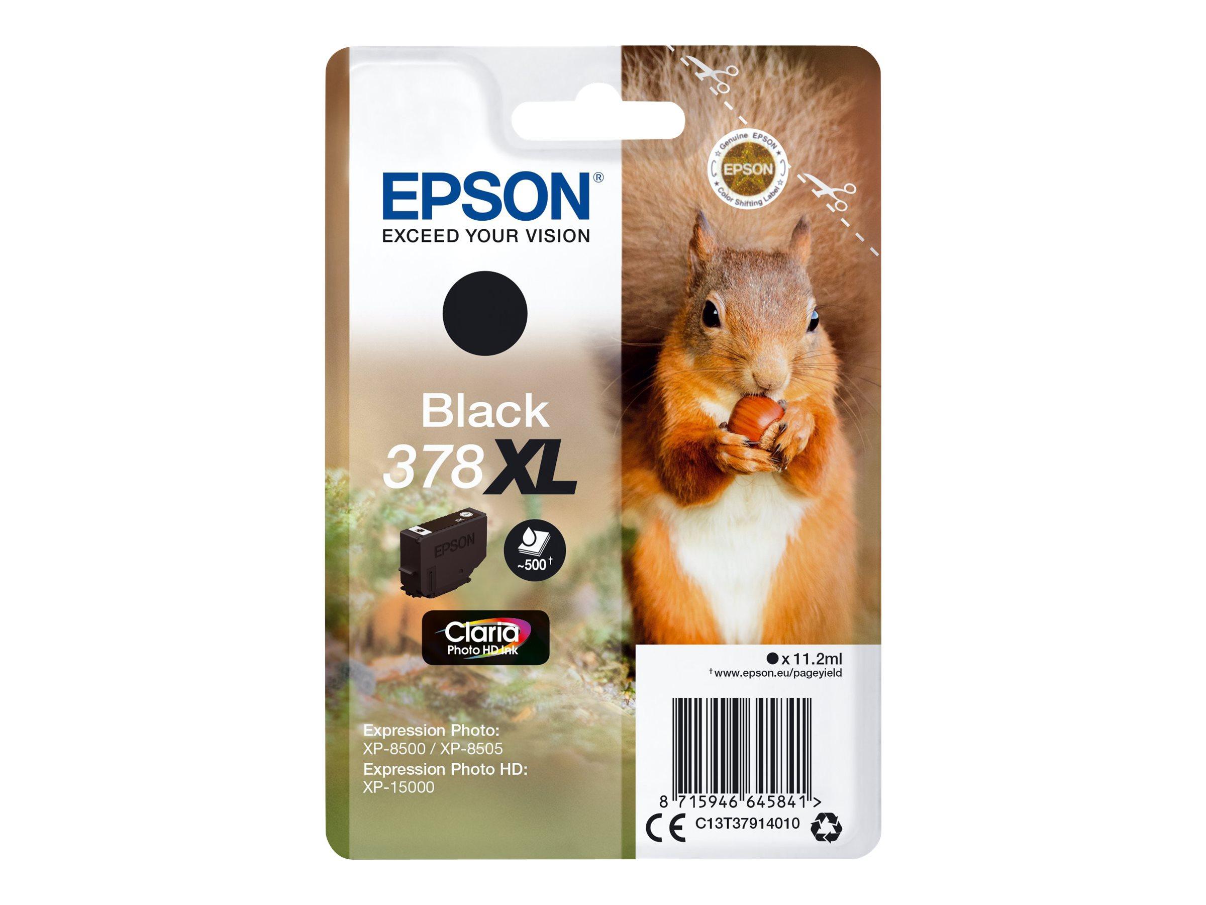 Blækpatron Epson 378XL sort - 11,2 ml - op til 500 sider