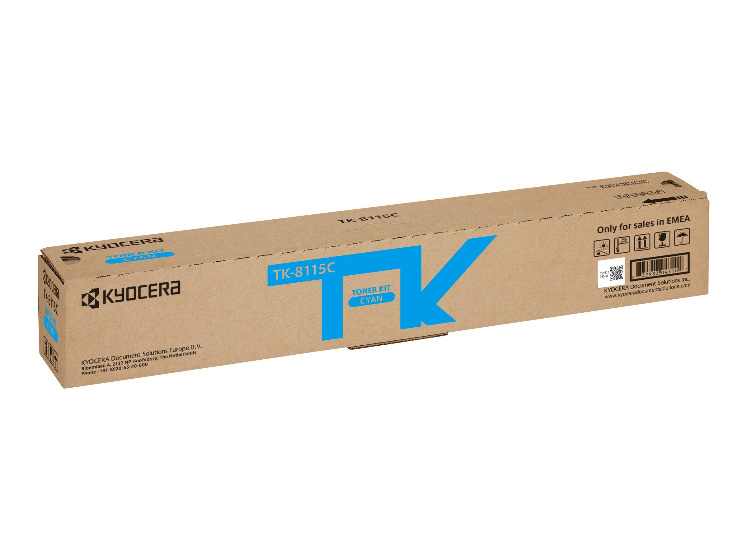 Kyocera TK 8115C - Cyan - original - tonerpatron - for ECOSYS M8124cidn, M8124cidn/KL3, M8130cidn, M8130cidn/KL2, M8130cidn/KL3