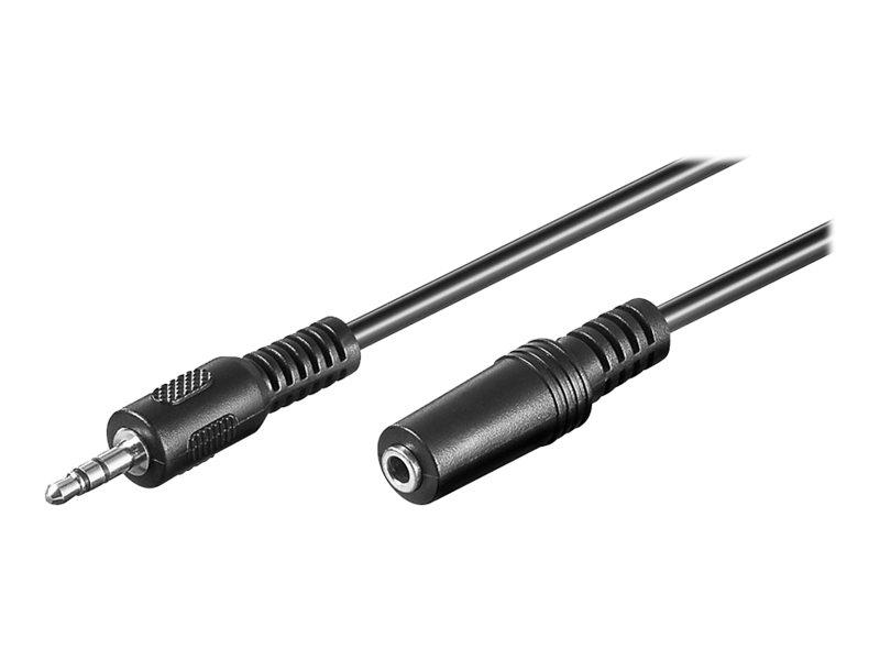 Goobay AVK 181-0500 lydforlængerkabel 3,5 mm stereo han til hun 5 m - sort