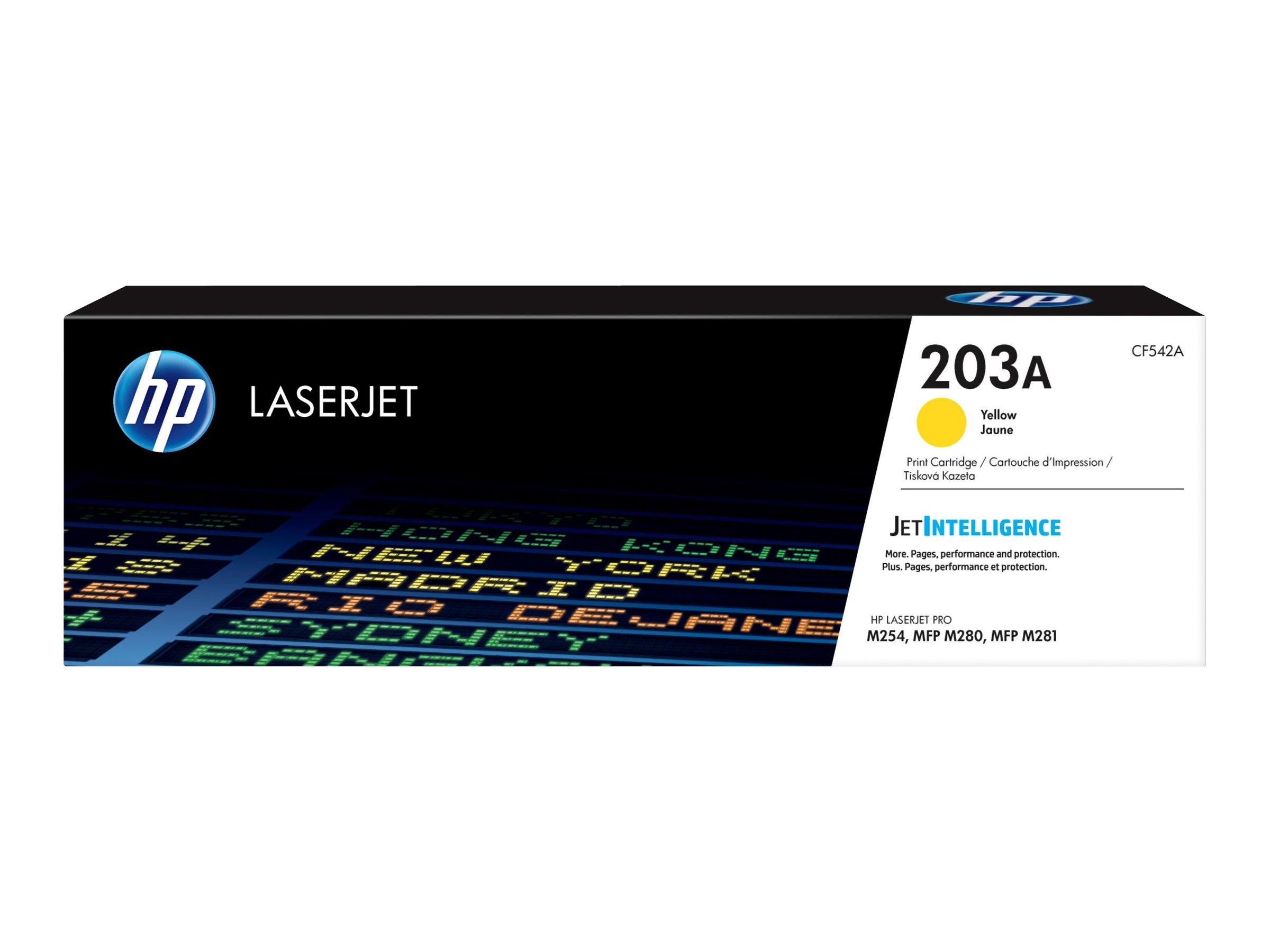 HP 203A gul original LaserJet tonerpatron CF542A - 1.300 sider