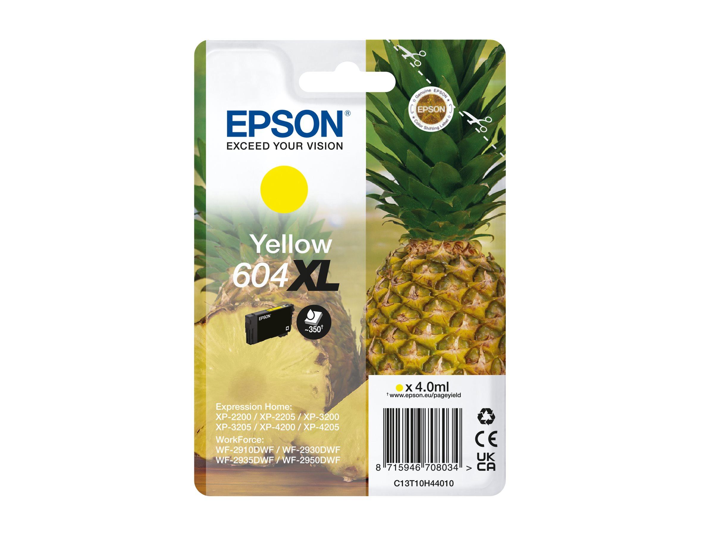 Blækpatron Epson 604XL gul - original, 4 ml