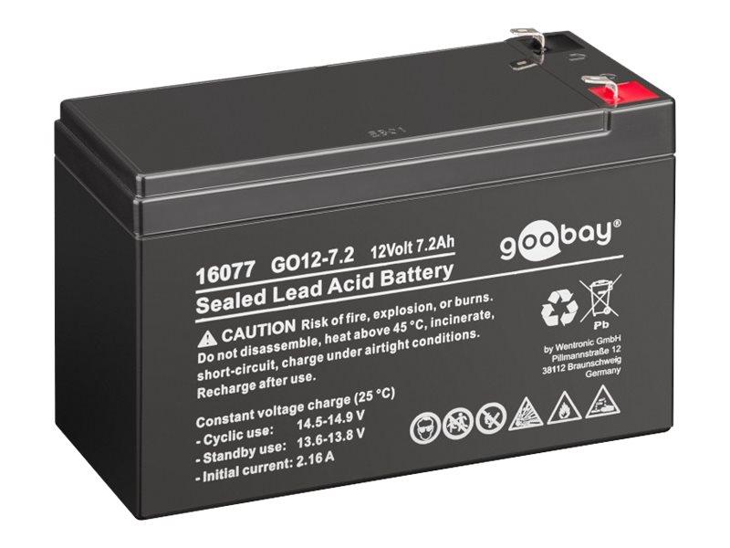 Goobay 16077, Blybatterier (VRLA), 12 V, 1 stk, Sort, 5 t, Pb (lead)