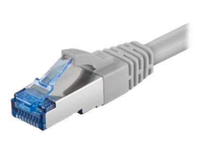 Goobay Netværkskabel CAT 6A, S/FTP (PiMF), grå, 1 m kobberleder (CU), halogenfri kabelkappe (LSZH)