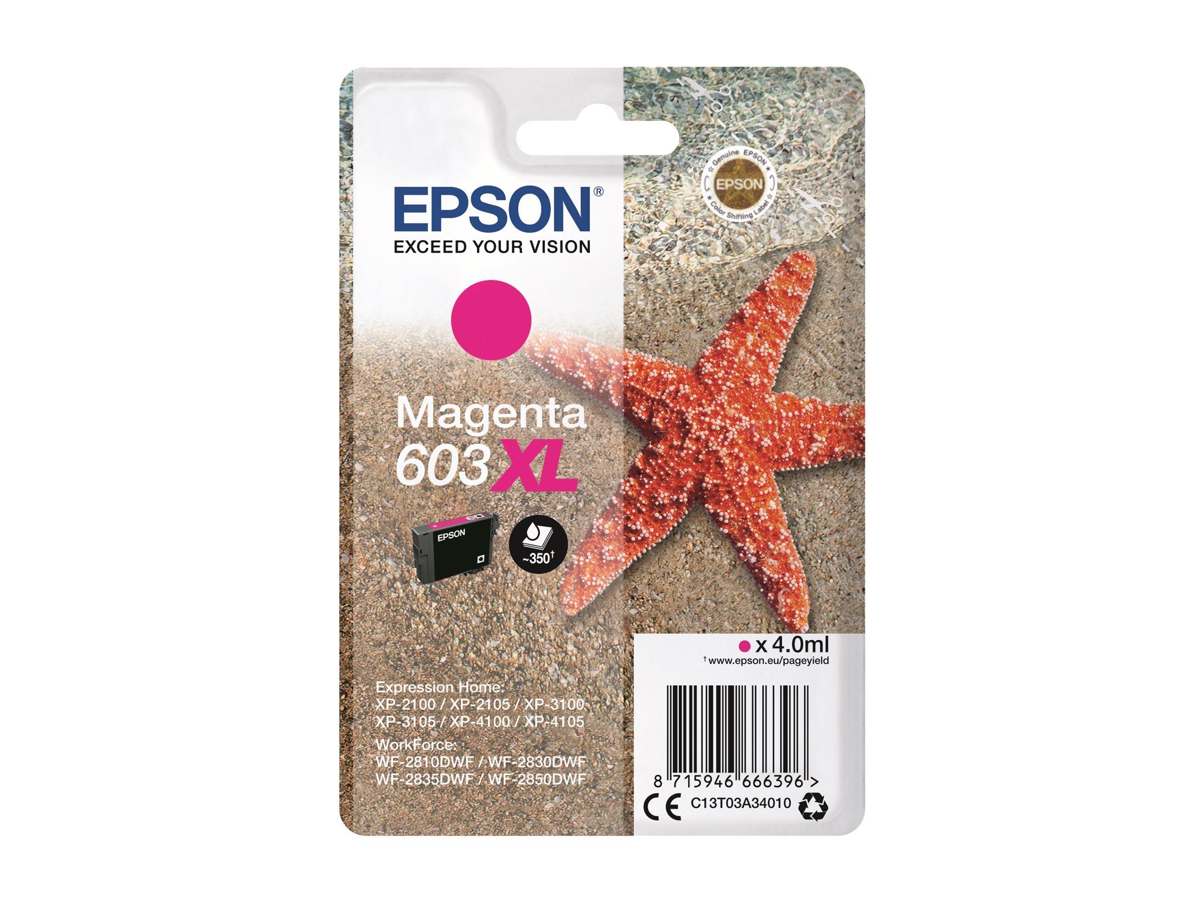 Blækpatron Epson 603XL magenta - op til 350 sider