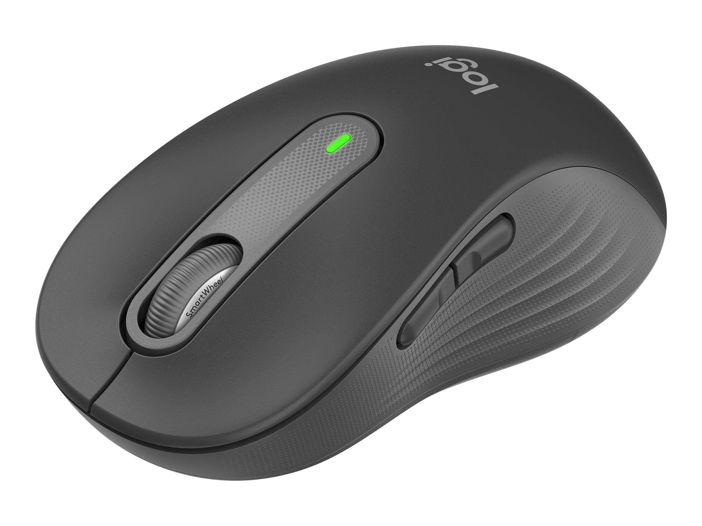 Logitech® | Signature M650 L for Business - Mus - højrehåndet - 5 knapper - trådløs - Bluetooth, 2.4 GHz - Logitech Logi Bolt USB-modtager - grafit