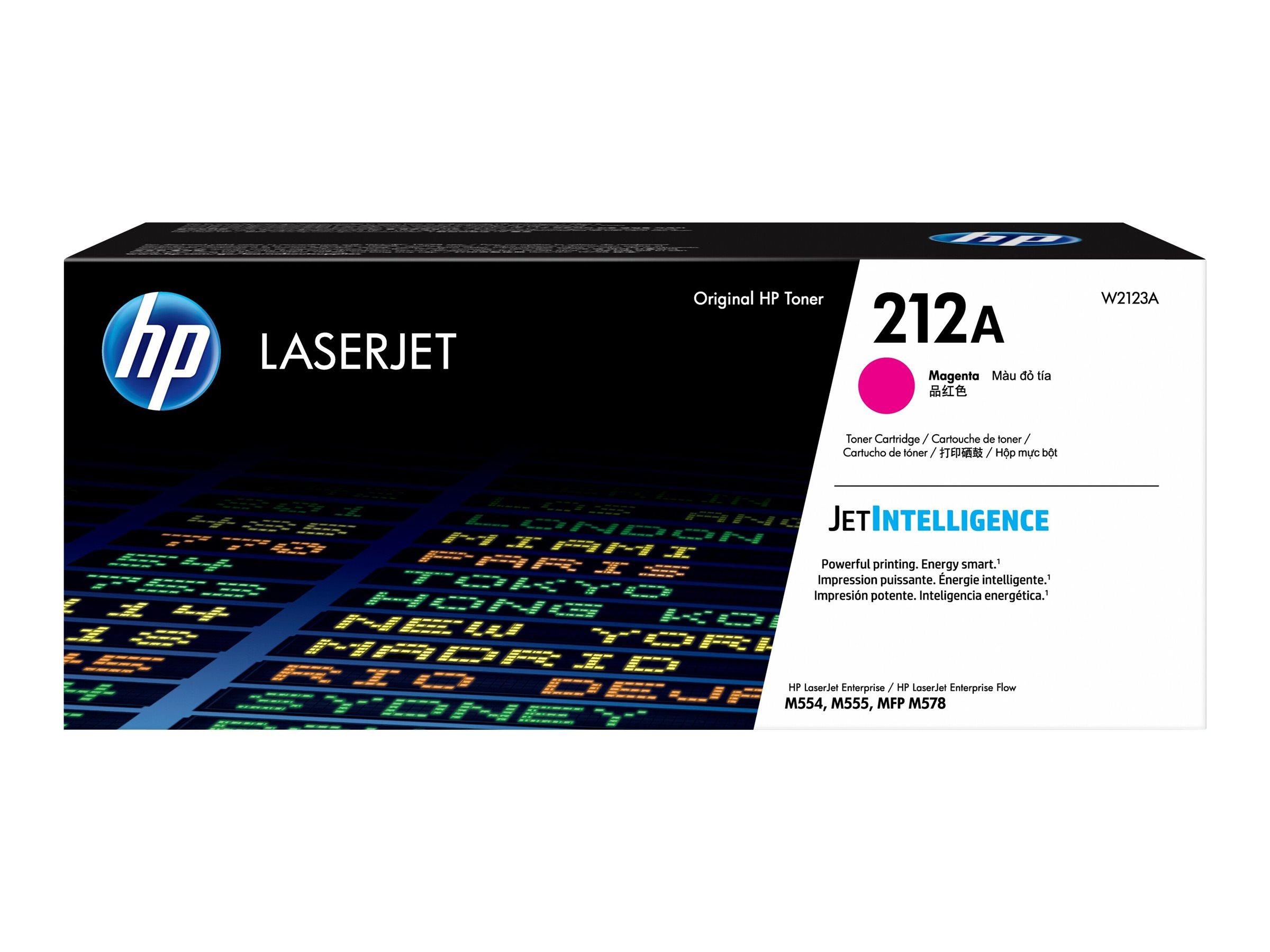HP 212A - Magenta - original - LaserJet - tonerpatron (W2123A) - for Color LaserJet Enterprise M555, MFP M578 LaserJet Enterprise Flow MFP M578