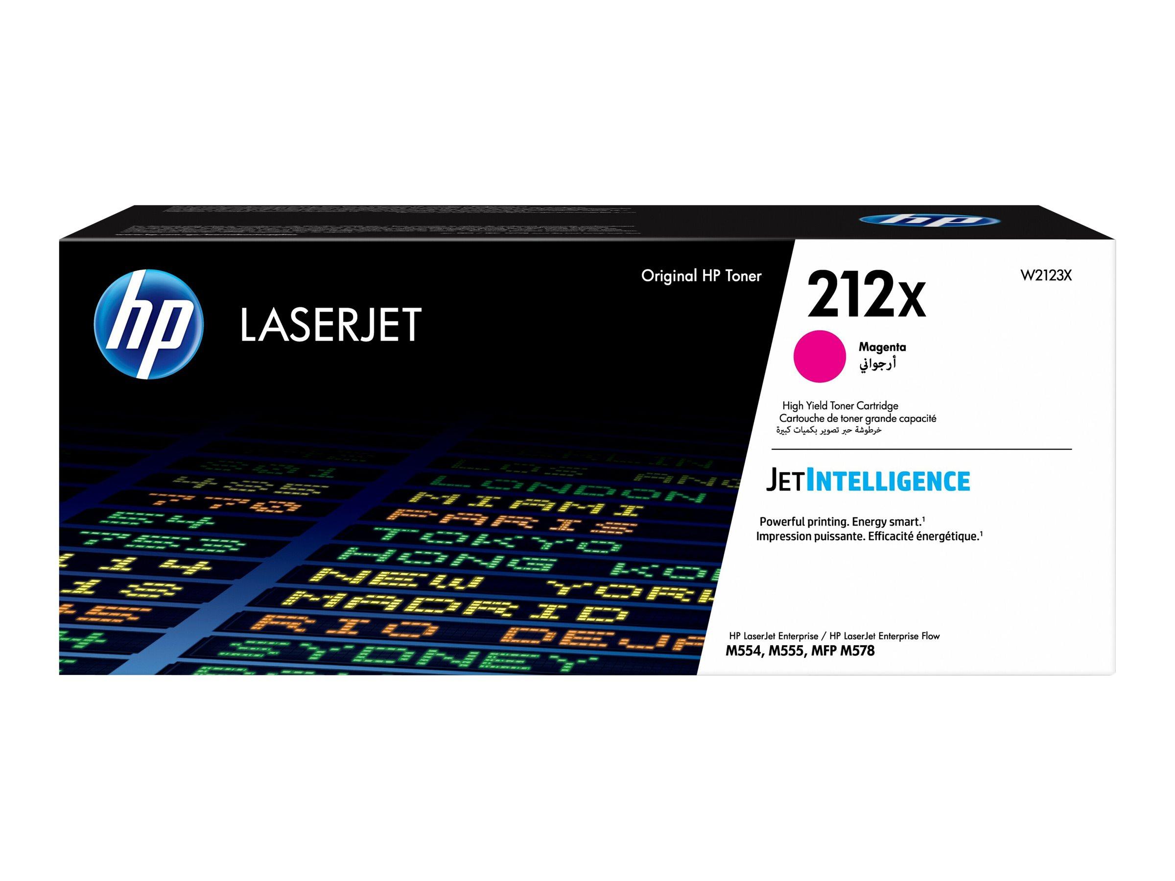 HP 212X magenta original højtydende tonerpatron - 10.000 sider til Color LaserJet Enterprise M554/M555/M578