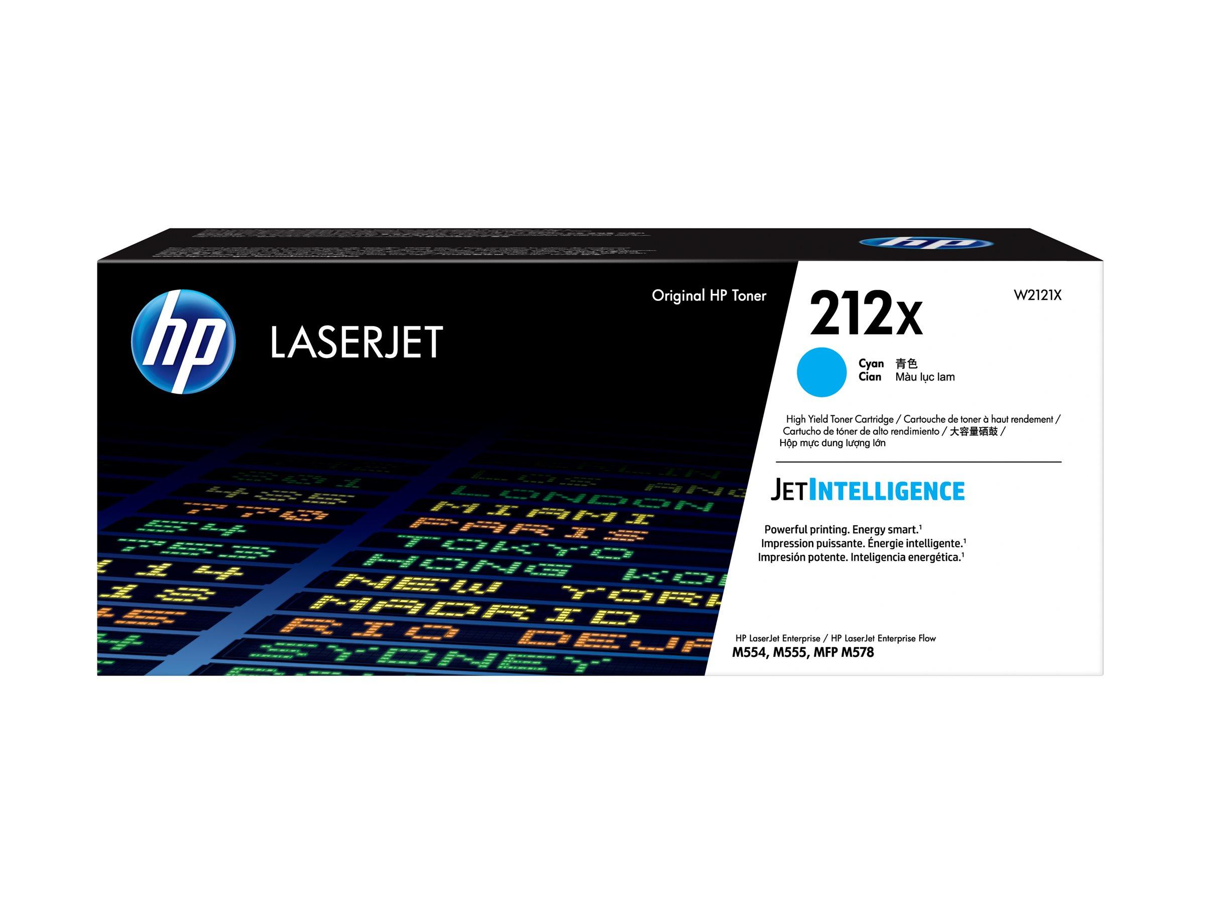 Toner til laserprinter HP 212X cyan - høj kapacitet