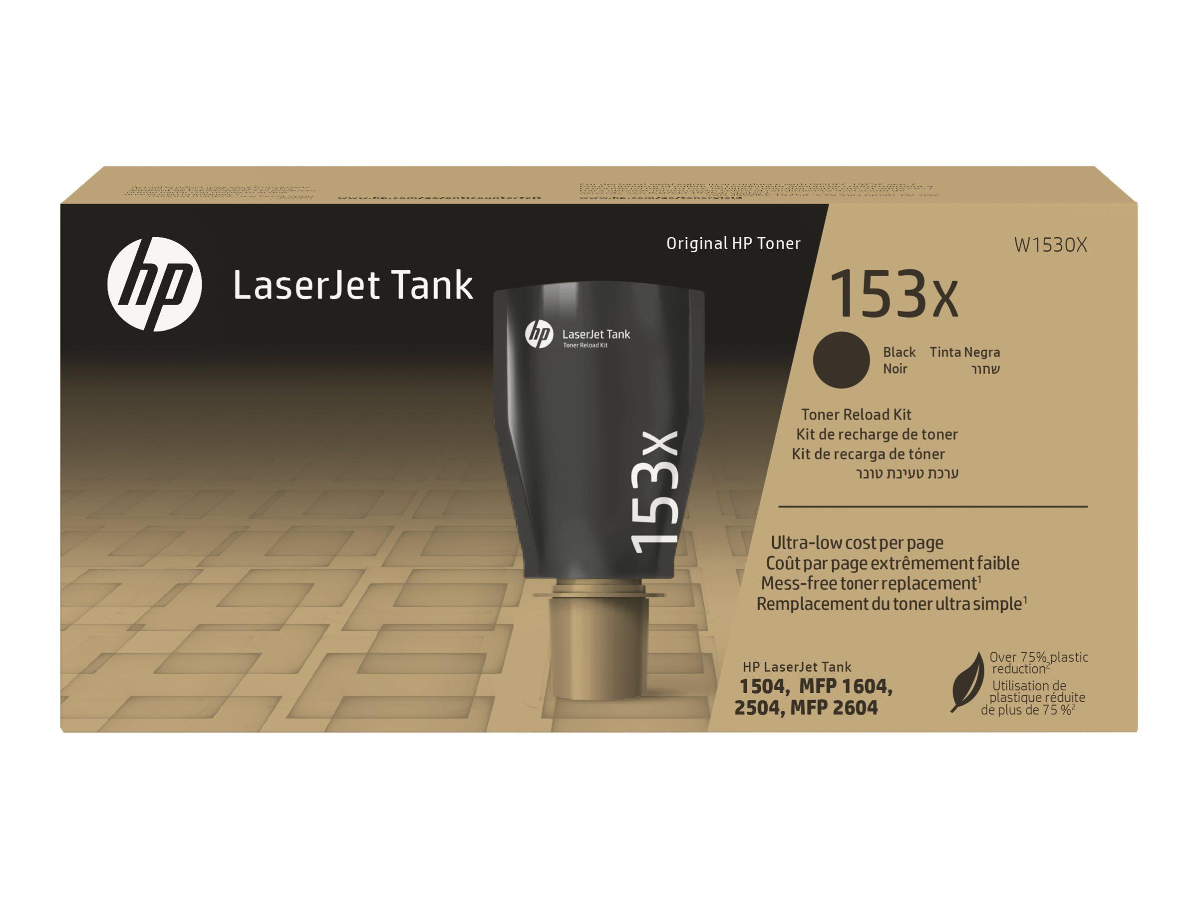 HP 153X - Høj kapacitet - sort - original - LaserJet - tonerpatron (W1530X) - for LaserJet Tank MFP 1602w, MFP 1604w, MFP 2602dn, MFP 2604sdw, MFP 2606dn, MFP 2606sdw