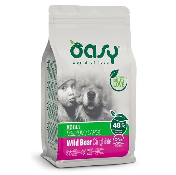 Oasy One Animal Protein Medium & Large Vildsvin tørfoder til hund 10 kg