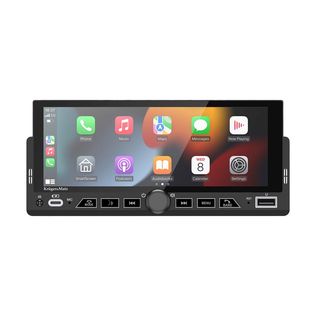 Kruger & Matz KM2017 1DIN bilradio med CarPlay og Android Auto