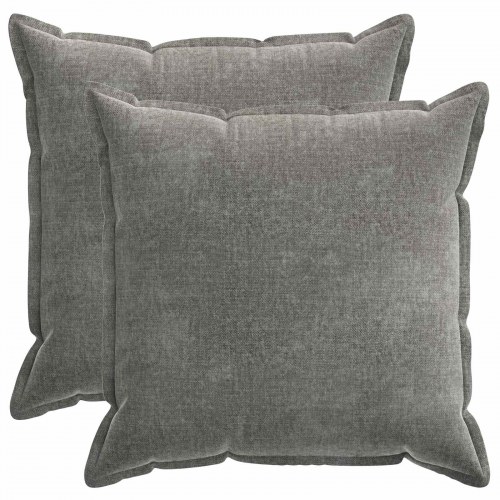 Pudebetræk 2 stk. HOUTEN mørkegrå 60 x 60 cm i chenille stof