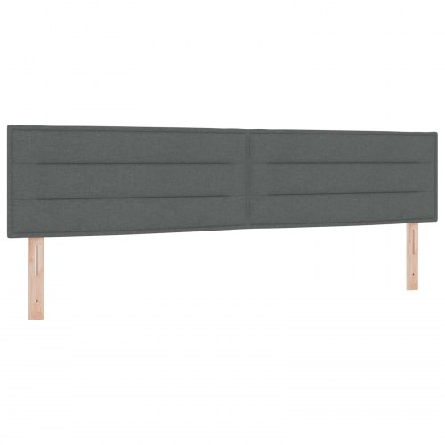 Opbevaringsseng med LED og madras 200 x 200 cm - mørkegrå stof