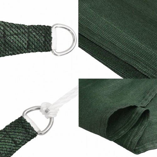 Solsejl 2,5 x 4,5 m 160 g/m² HDPE mørkegrøn