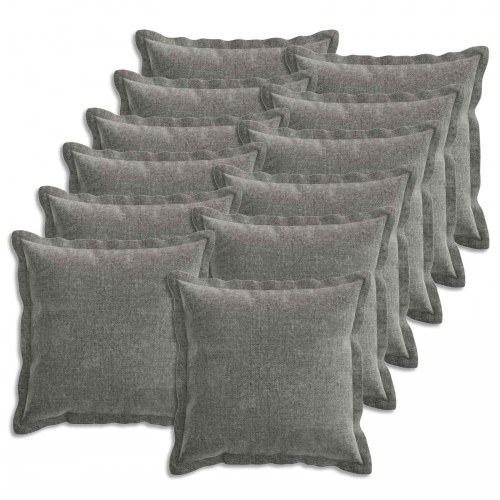 Pudebetræk 12 stk. HOUTEN mørkegrå 45 x 45 cm i chenille