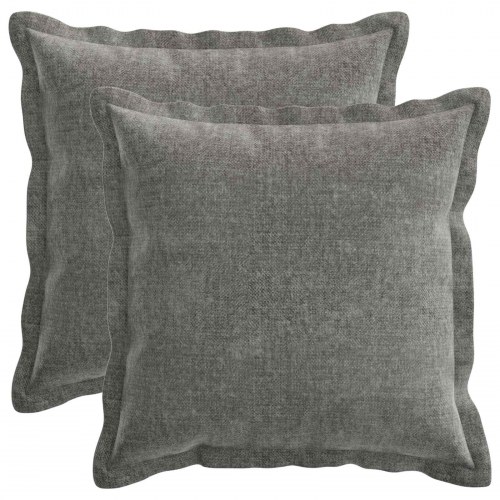 Pudebetræk 2 stk. HOUTEN mørkegrå 40 x 40 cm i chenille