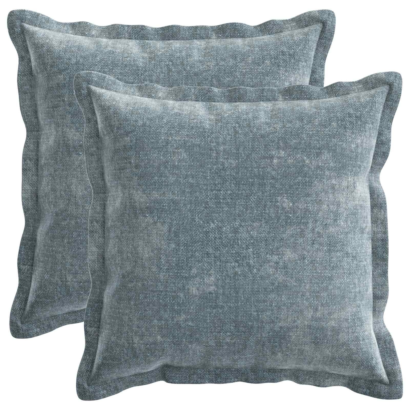 Pudebetræk 2 stk. HOUTEN lyseblå 35 x 35 cm i chenille stof billede