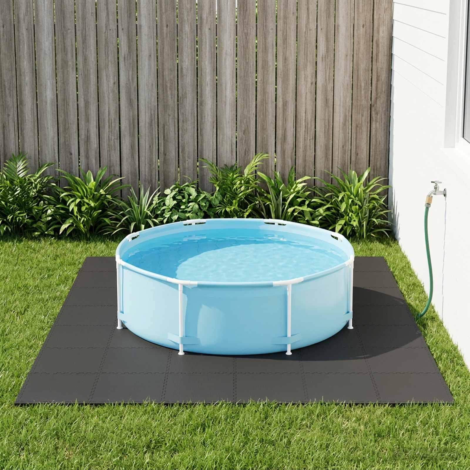Poolbundmåtte 40 stk. sort 14,4 m² EVA skum