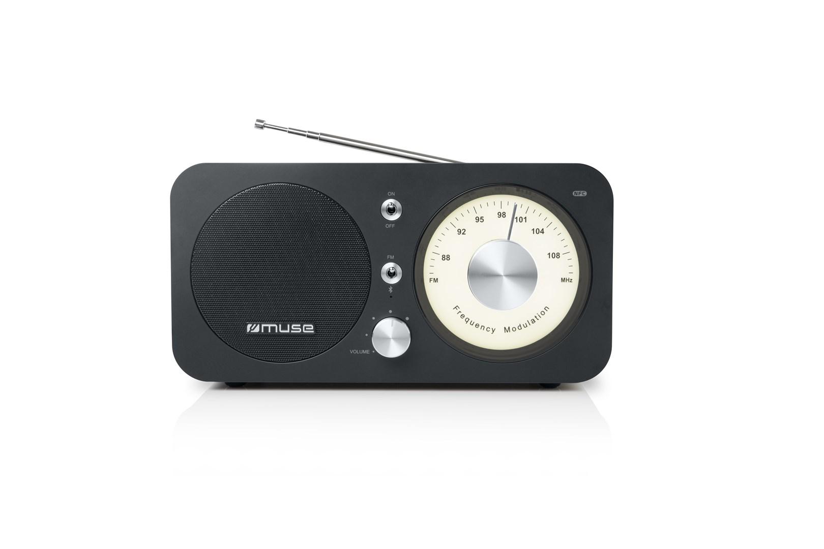 Muse M-095 BT bærbar FM-radio med Bluetooth og NFC - sort