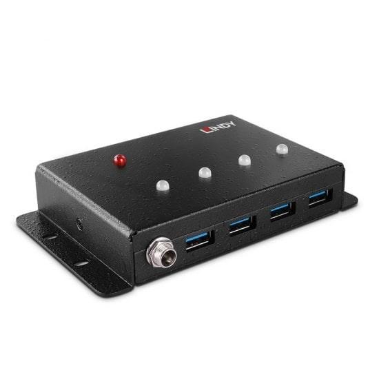Lindy 4-ports USB 3.0 metalhub billede