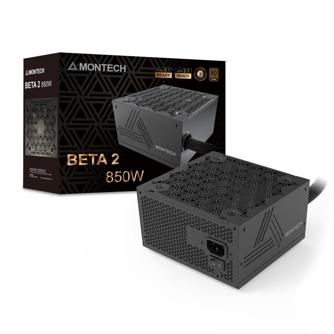 Montech BETA 2 850 W ATX strømforsyning 20+4 pin - sort billede