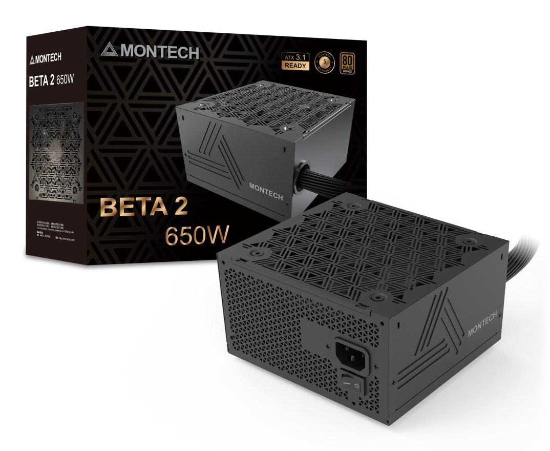 Montech BETA 2 650 W ATX-strømforsyning 20+4 pin - sort billede