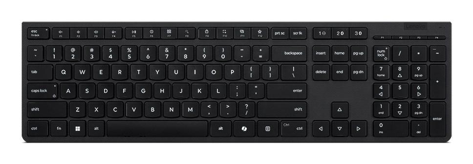 Lenovo Professional - keyboard full size - US with Euro symbol - grey Input Device - Tastatur - Engelsk - Grå
