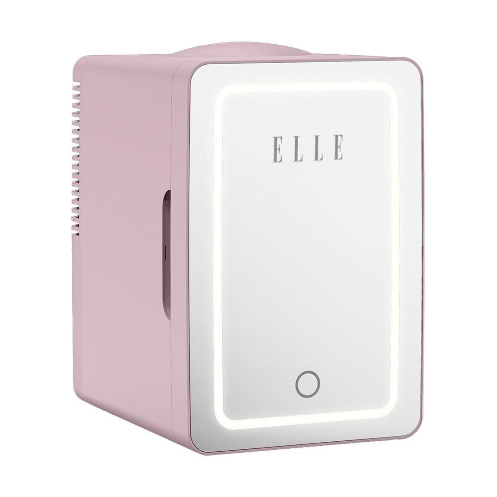 ELLE Home ESDAFX08PUEU 8 l mini køleskab med LED-sminkespejl - lilla billede