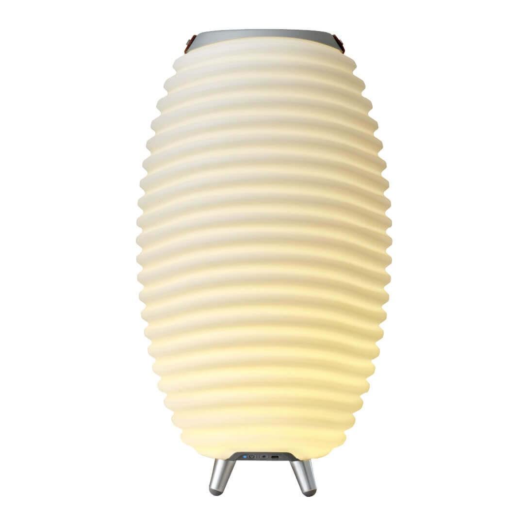 Kooduu Synergy 50 LED bordlampe med højttaler og drikkekøler - 56 x 32 cm, hvid billede