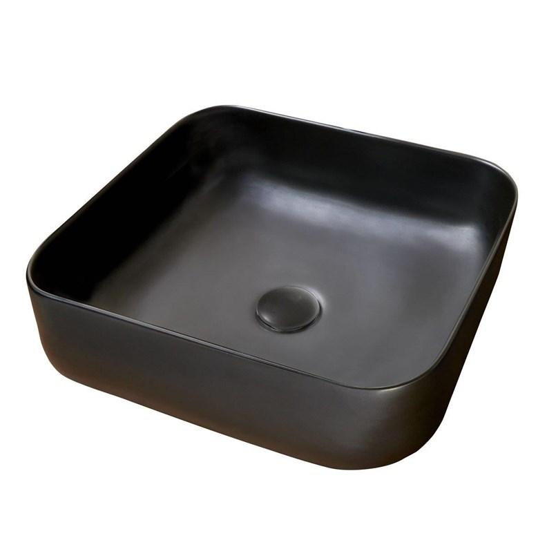 Catania håndvask 38,5 x 38,5 x 14 cm - mat sort billede