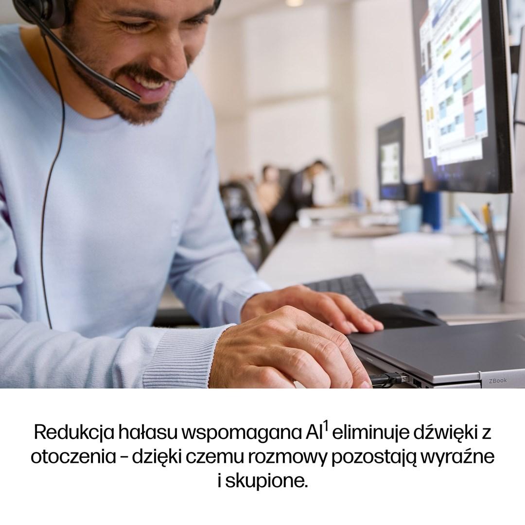 HP Poly Mission 425 stereo USB-headset med ledning - sort