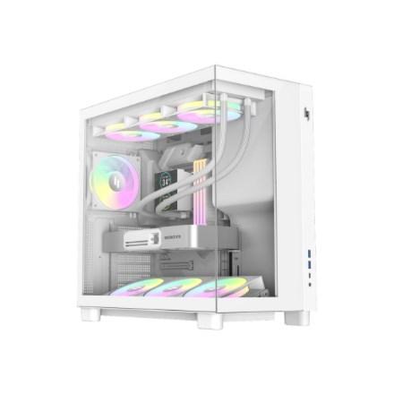 GameMax NEX C53 WH ATX/BTF PC-kabinet - hvid