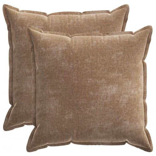 Pudebetræk 2 stk. HOUTEN brun 60 x 60 cm i chenille stof