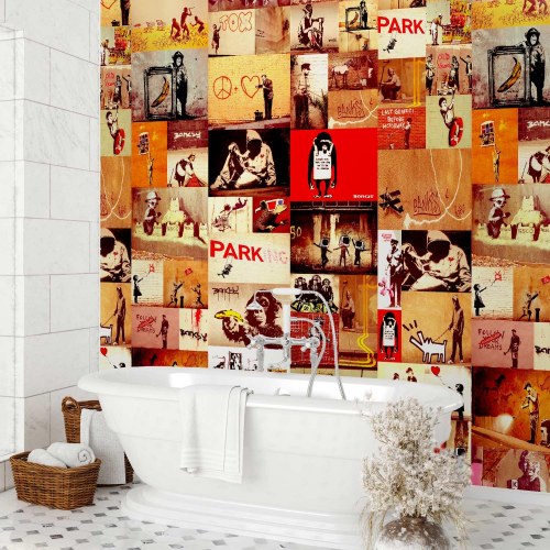 Banksy Collage fototapet