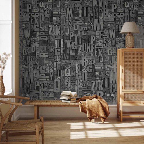 Fototapet Platinum Enigma med bogstavmotiv