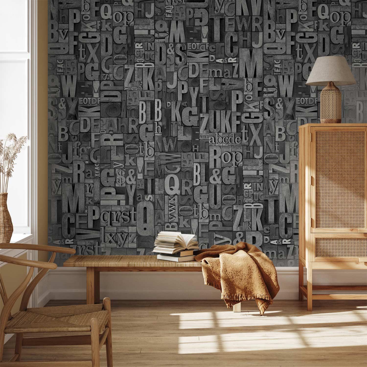 Fototapet Platinum Enigma med bogstavmotiv