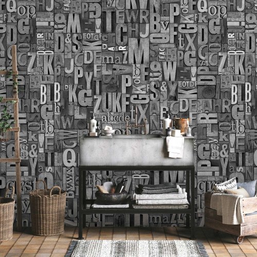 Fototapet Platinum Enigma med bogstavmotiv