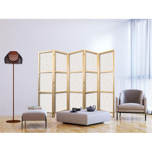Japansk skærmvæg 5 paneler - Stjernekort i varme nuancer 225 × 172 cm