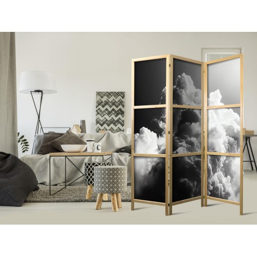 Japansk skærmvæg med skymotiv 135 x 172 cm