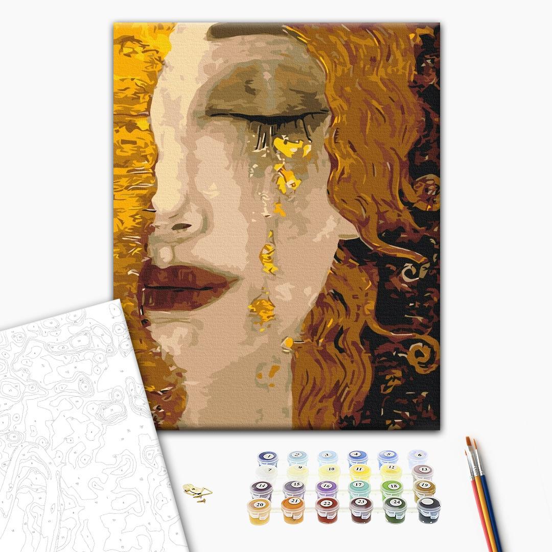 Mal efter tal Gustav Klimt Gyldne tårer 40 x 50 cm billede